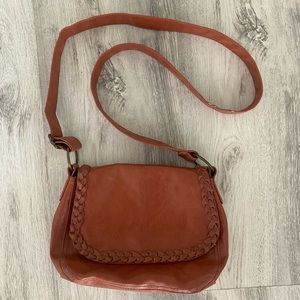 Burnt Red Bongo Leather Satchel